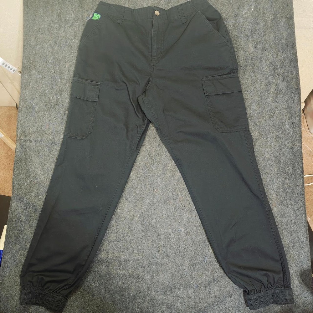 Empyre Black Cargo Jogger Pants Womens Large Utility Streetwear Pocket Trousers